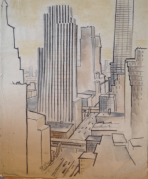 Bill Henderson Sketch: New York Summer Placement, 1936